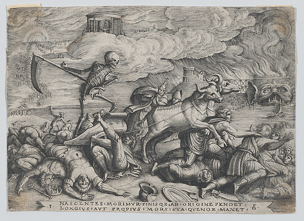 Georg Pencz, The Triumph of Death on Time, from "The Triumphs of Petrarch"