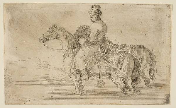 Stefano della Bella, Polish Groom Bathing Horses