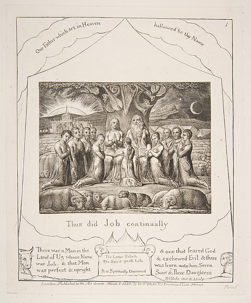 William Blake, Job and His Family
