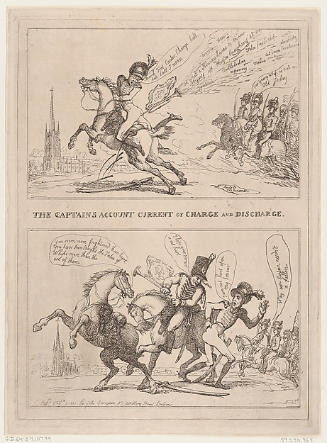 Thomas Rowlandson, The Captain's Account Current of Charge and Discharge