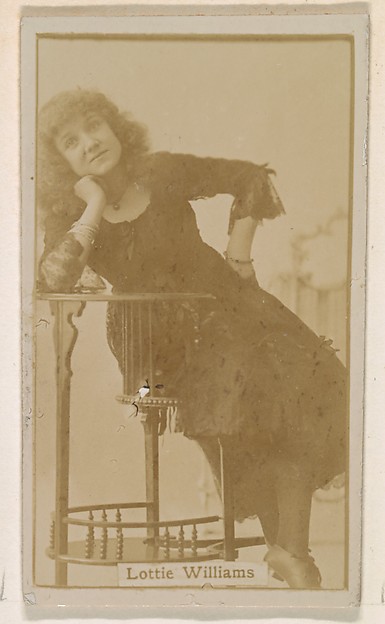 Kinney Brothers Tobacco Company, Lottie Williams, from the Actresses series (N245) issued by Kinney Brothers to promote Sweet Caporal Cigarettes
