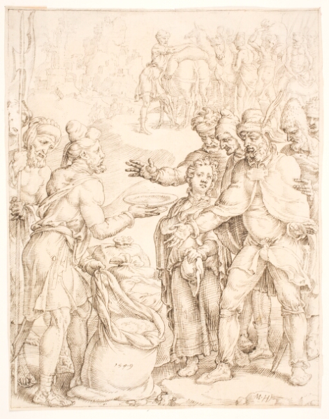 Maarten van Heemskerck, Farao's sølvbæger bliver fundet i Benjamin's sæk