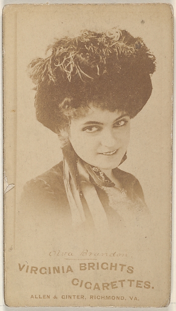 Allen & Ginter, Olva Brandon, from the Actors and Actresses series (N45, Type 1) for Virginia Brights Cigarettes
