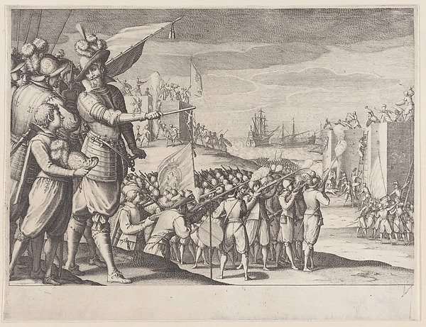 Jacques Callot, Assaut de Deux Fotresses (The Attack of Two Fortresses), from La Vie de Ferdinand Ier de Médicis série appelée aussi Les Batailles des Médicis (The Life of Ferdinand I de'Medici also called The Medici Battles)