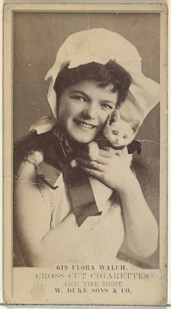 W. Duke, Sons & Co., Card Number 619, Flora Walch, from the Actors and Actresses series (N145-3) issued by Duke Sons & Co. to promote Cross Cut Cigarettes