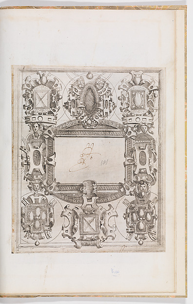 Enea Vico, Rinceaux Panels, One Fontainebleau School Cartouche