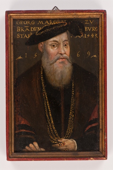 Unknown artist, Miniaturporträt des Markgrafen Georg „der Fromme“ von Brandenburg-Ansbach