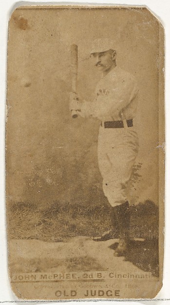 Goodwin & Company, John Alexander "Bid" McPhee, 2nd Base, Cincinnati, from the Old Judge series (N172) for Old Judge Cigarettes