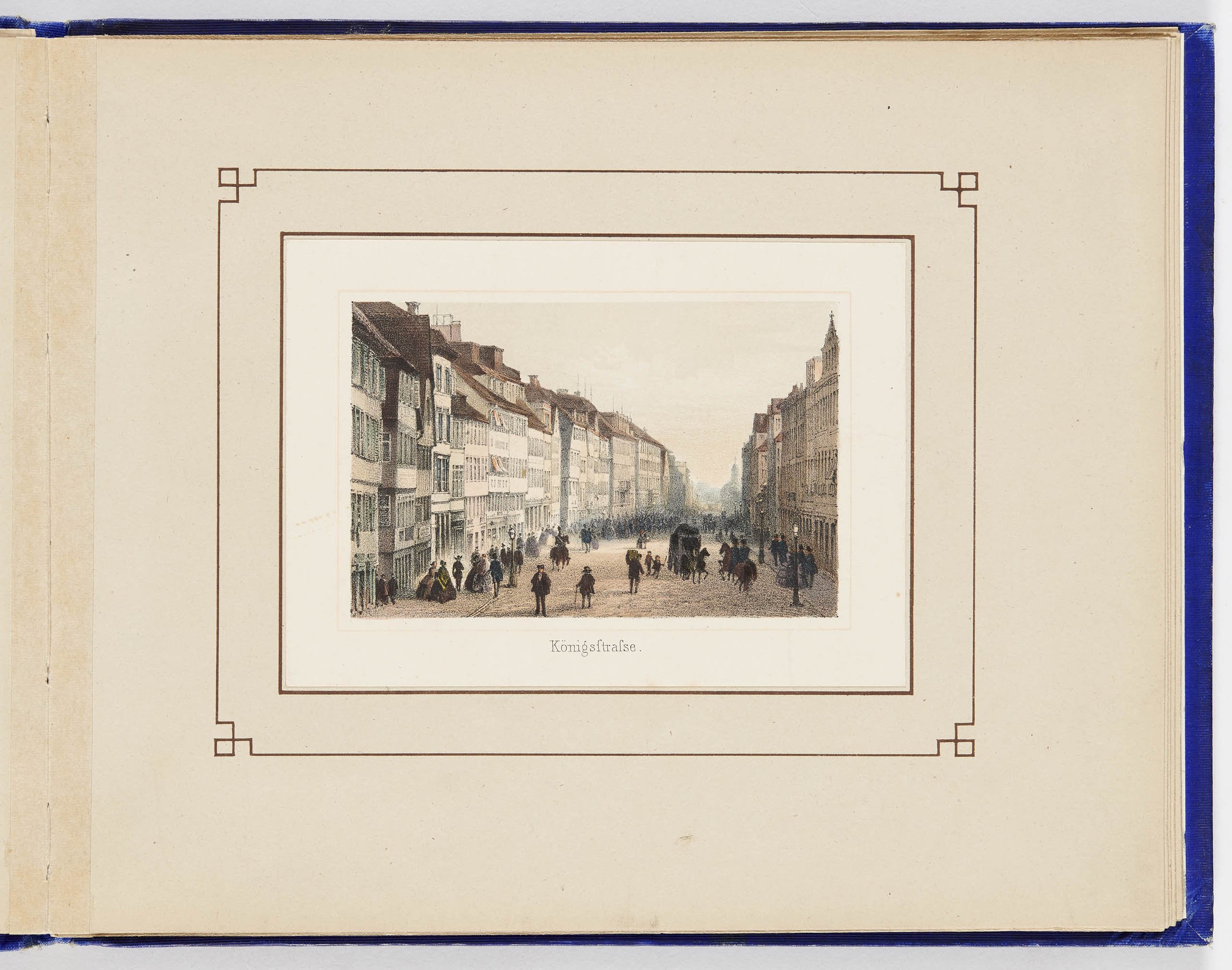 Adam Gatternicht, "Album von Stuttgart und Umgebung" - Blatt 7: Königstraße