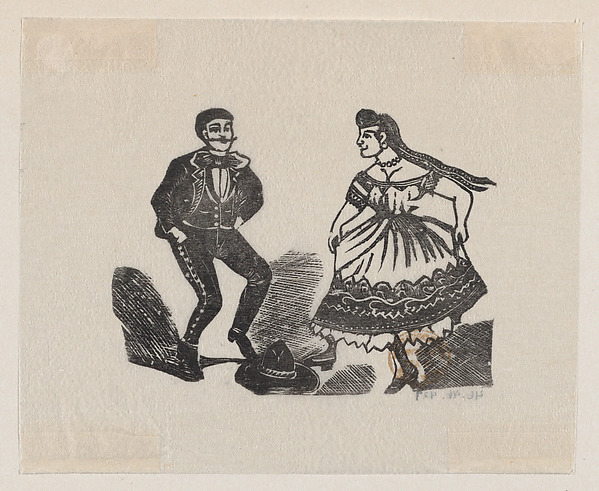 José Guadalupe Posada, Man and woman dancing