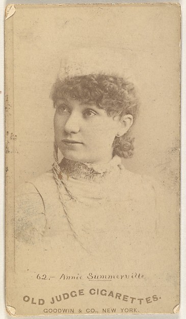 Goodwin & Company, Annie Summerville, from the Actors and Actresses series (N171) for Old Judge Cigarettes