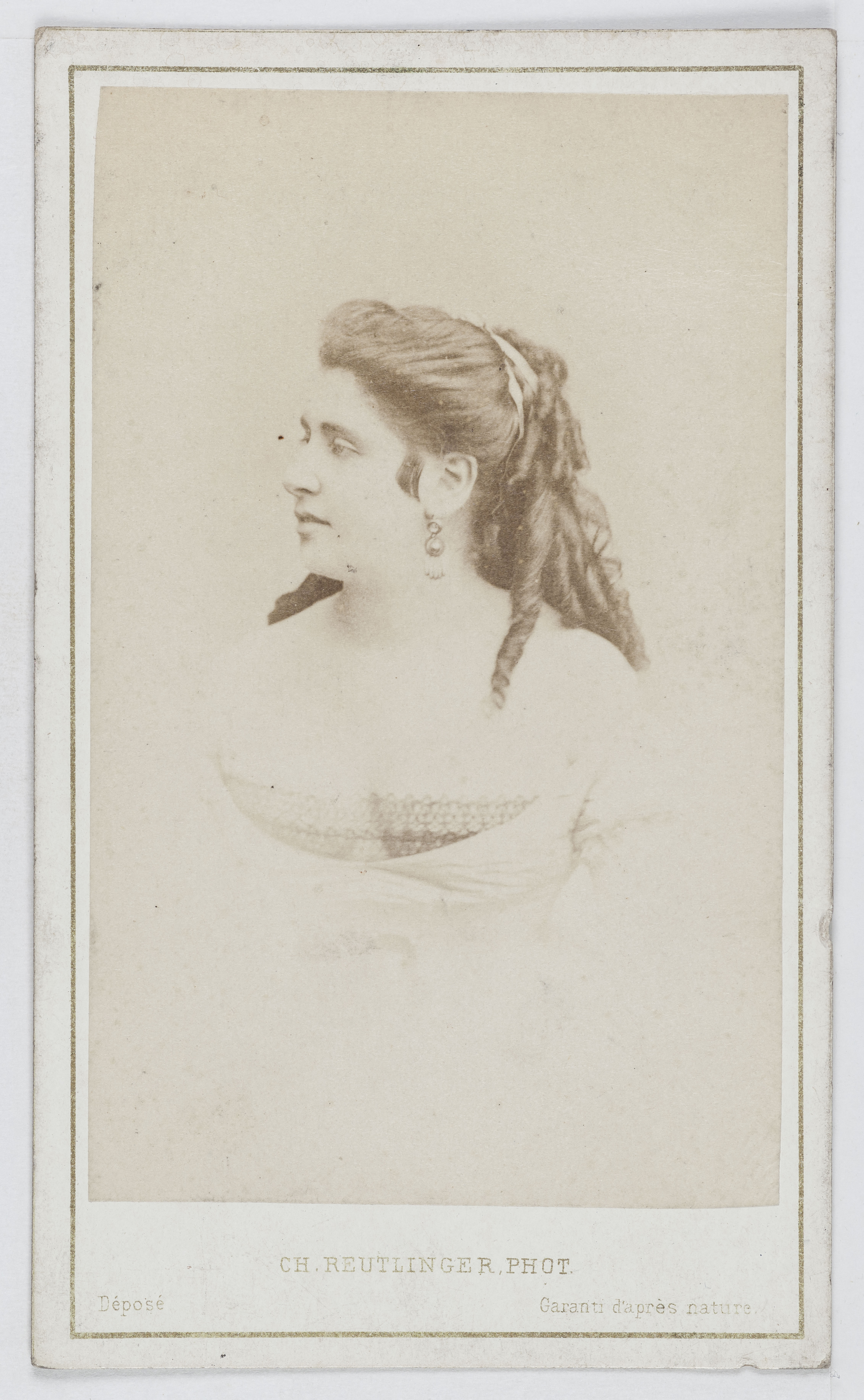 Charles Reutlinger, Portrait de Fortunata Tedesco (1823- ap. 1900), artiste dramatique et contralto.
