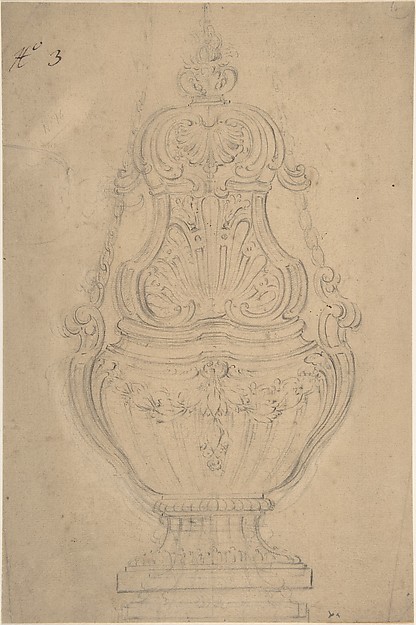 Anonymous, French, 18th century, Design for an Incense Bottle