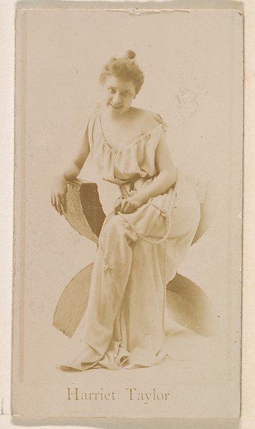 Kinney Brothers Tobacco Company, Harriet Taylor, from the Actresses series (N245) issued by Kinney Brothers to promote Sweet Caporal Cigarettes