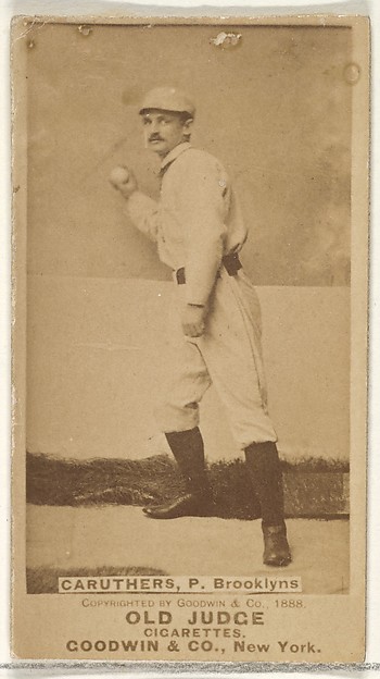 Goodwin & Company, Caruthers, Pitcher, Brooklyn, from the Old Judge series (N172) for Old Judge Cigarettes