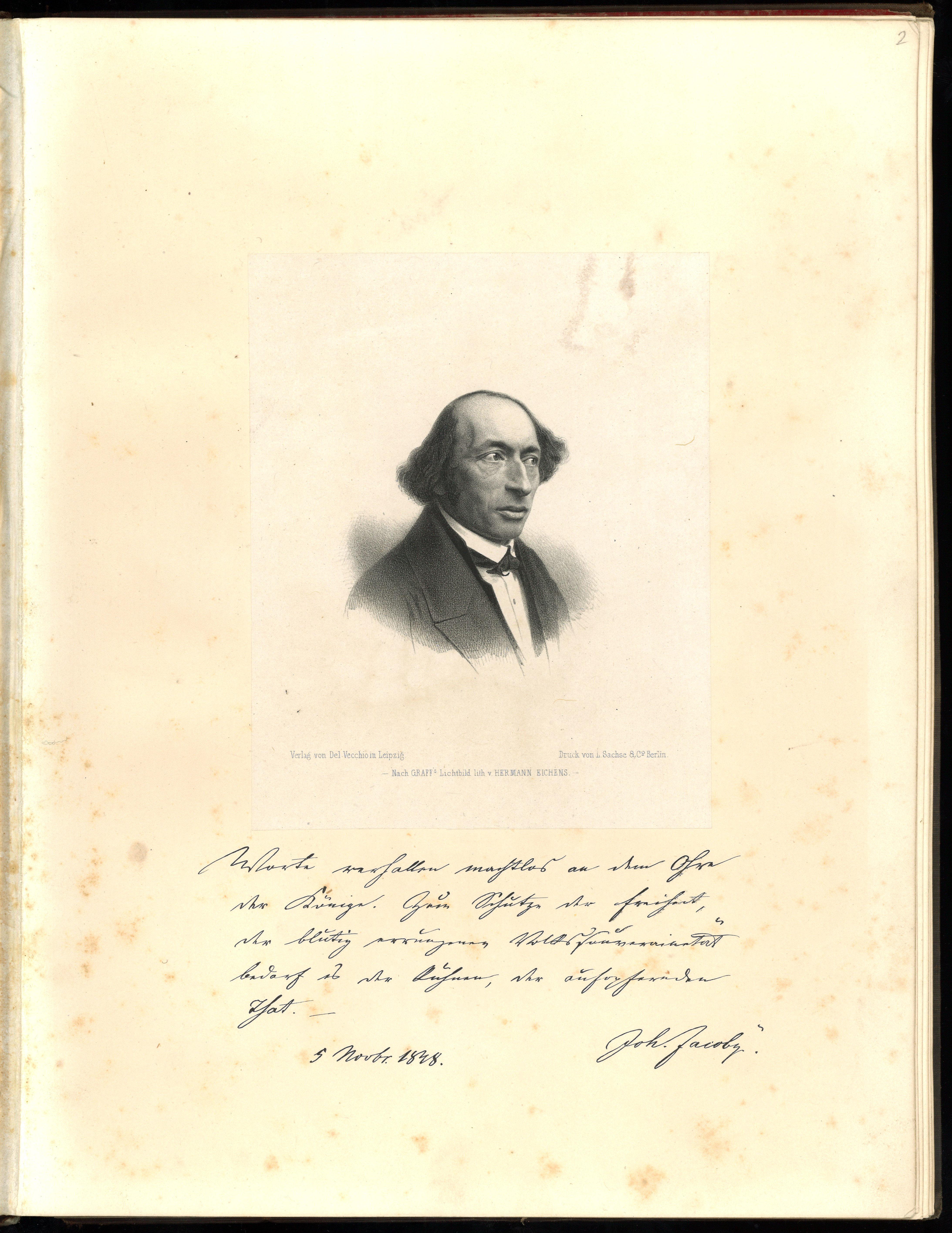 Philipp Hermann Eichens, Jacoby, Johann (1805–1877), Arzt in Königsberg i.Pr., Politiker