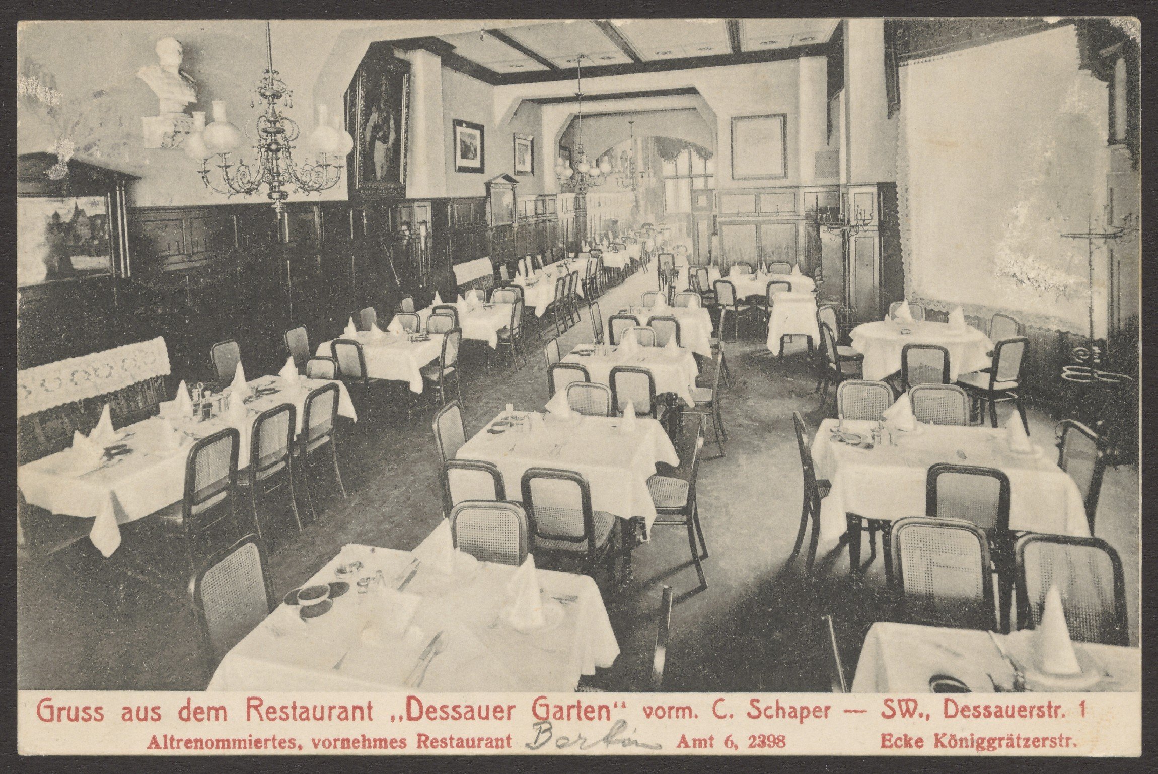 Unknown artist, Ansichtskarte „Dessauer Garten“, Dessauer Straße 1