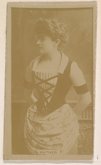 Kinney Brothers Tobacco Company, Margaret Mather, from the Actresses series (N245) issued by Kinney Brothers to promote Sweet Caporal Cigarettes
