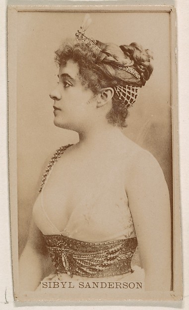 Kinney Brothers Tobacco Company, Sibyl Anderson, from the Actresses series (N245) issued by Kinney Brothers to promote Sweet Caporal Cigarettes