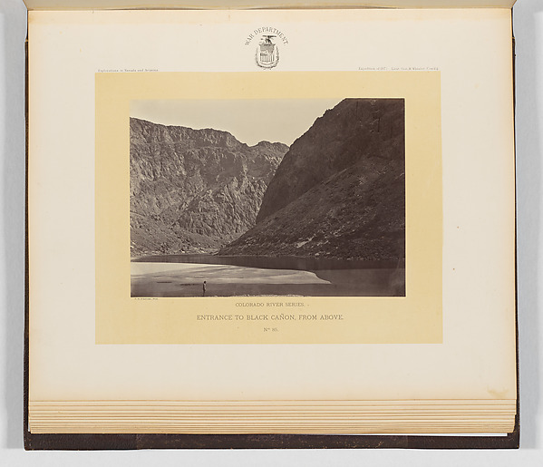 Timothy H. O'Sullivan, Entrance to Black Cañon, From Above