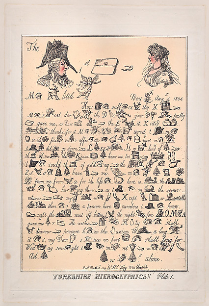 Thomas Rowlandson, Yorkshire Hieroglyphics, Plate 1