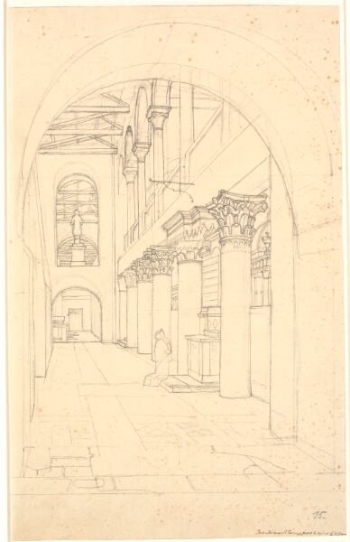 C.W. Eckersberg, Et parti i kirken S. Lorenzo fuori le Mura, Rom