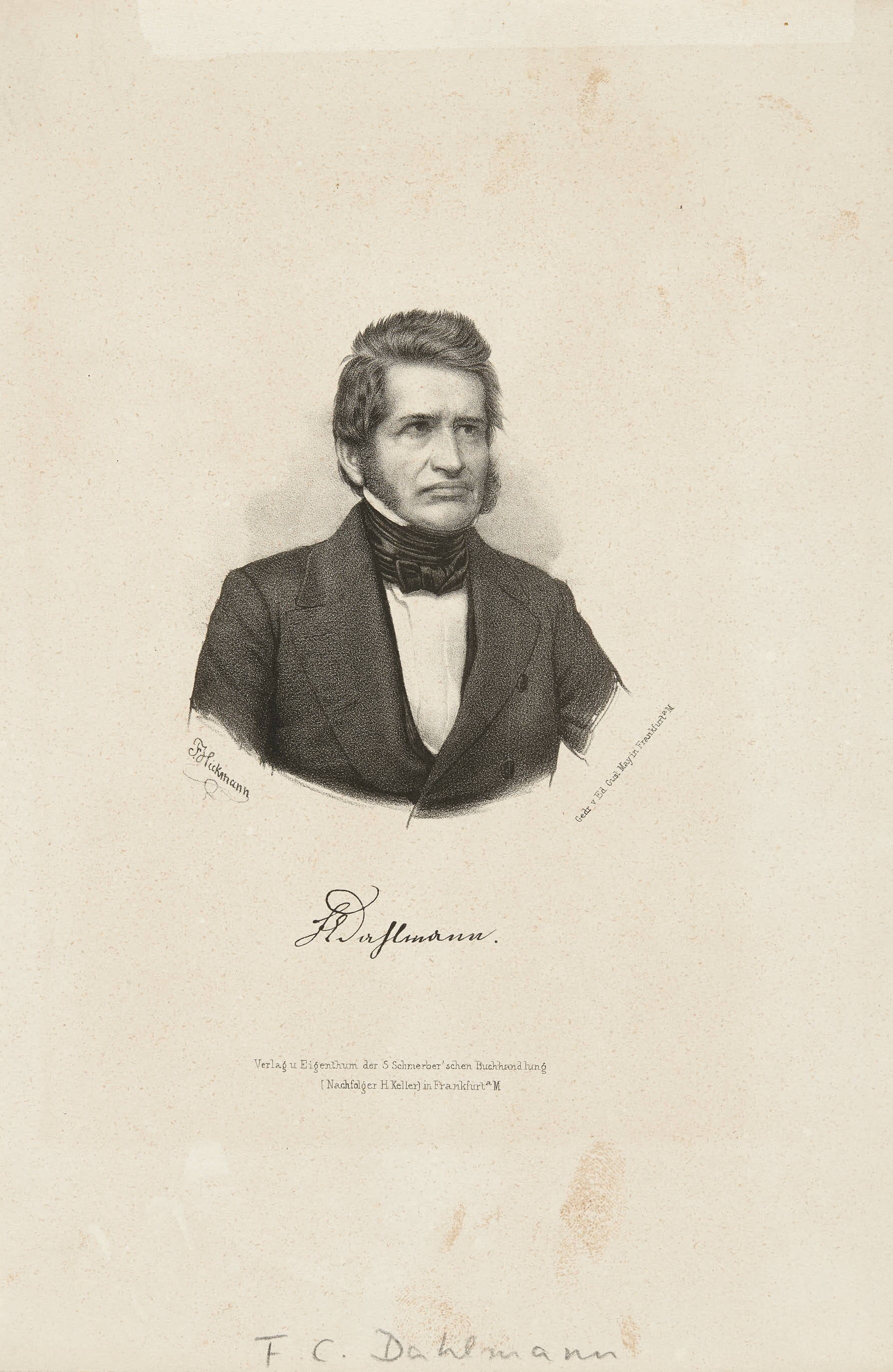 Fritz Hickmann, Bildnis Friedrich Christoph Dahlmann