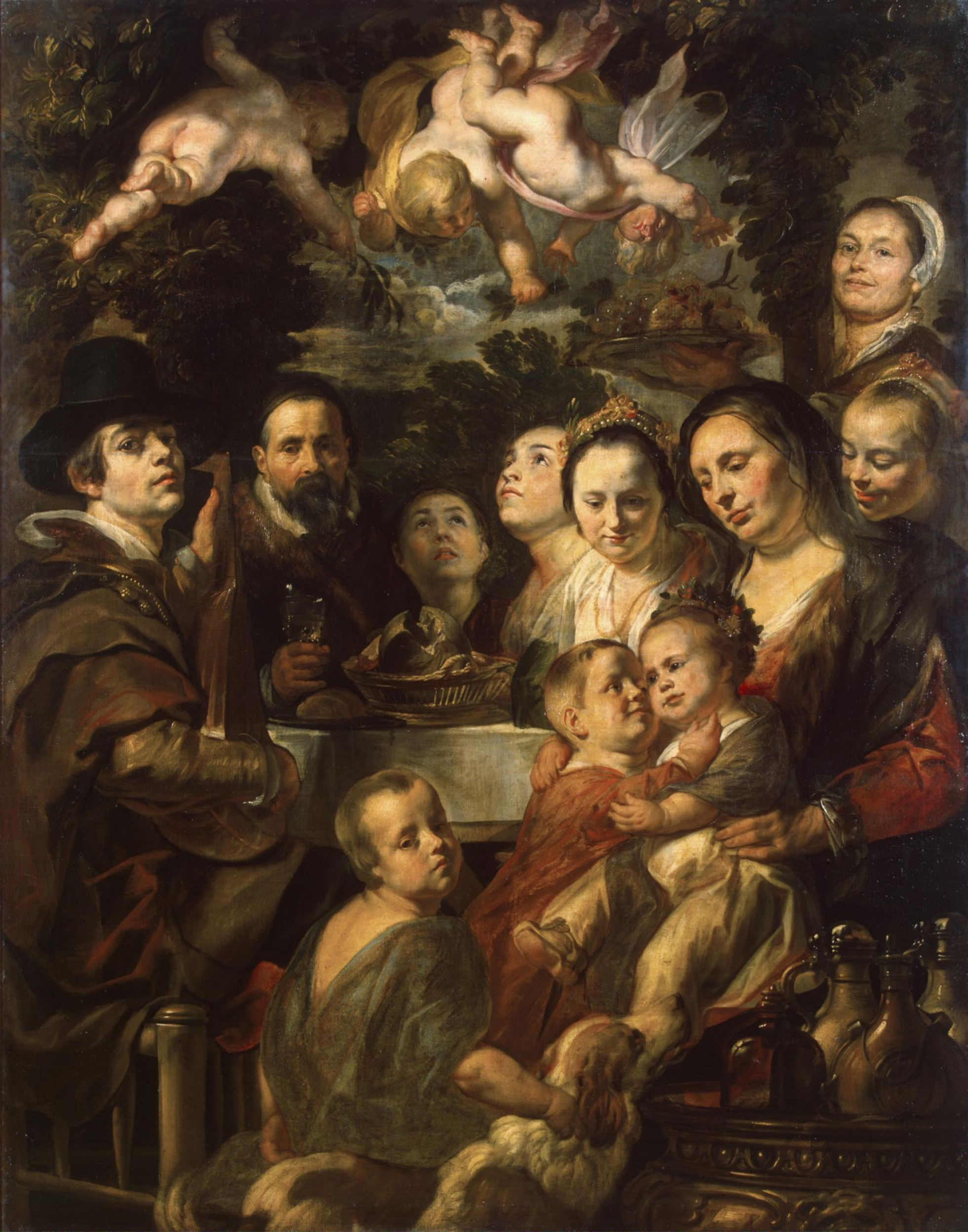 Jacob Jordaens, Self-Portrait with Parents, Brothers and Sisters