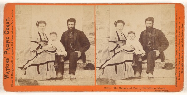 Carleton Watkins, Mr. Morse and Family, Farallone [sic] Islands, Pacific Ocean.