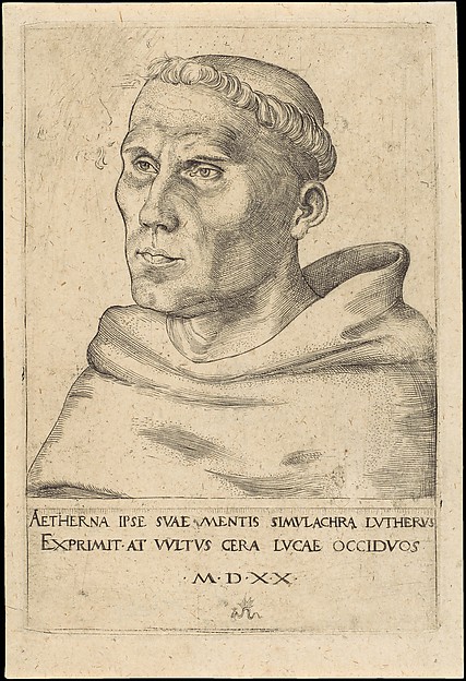 Lucas Cranach the Elder, Martin Luther as an Augustinian Monk