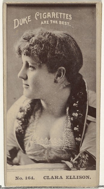 W. Duke, Sons & Co., Card Number 164, Clara Ellison, from the Actors and Actresses series (N145-6) issued by Duke Sons & Co. to promote Duke Cigarettes