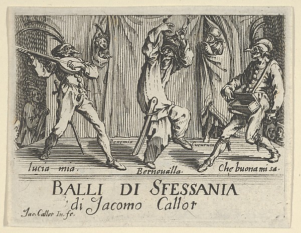 Jacques Callot, Frontispiece, from "Balli di Sfessania"