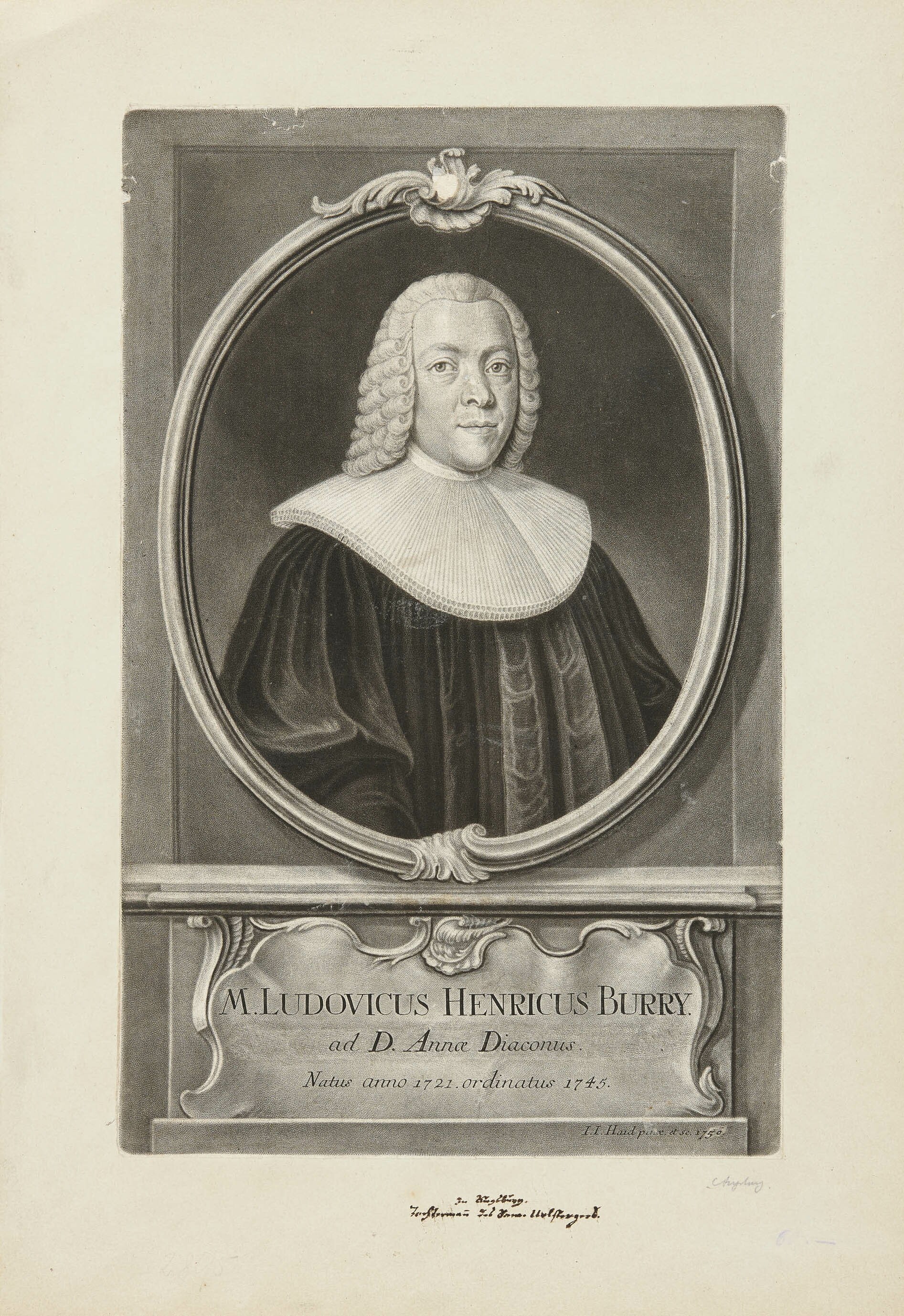 Johann Jacob Haid, Bildnis Ludwig Heinrich Burry