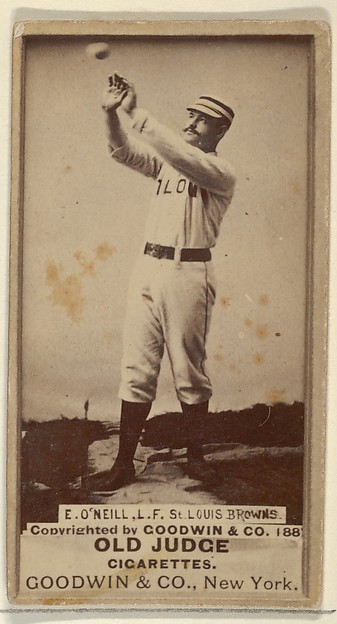 Goodwin & Company, James Edward "Tip" O'Neill, Left Field, St. Louis Browns, from the Old Judge series (N172) for Old Judge Cigarettes