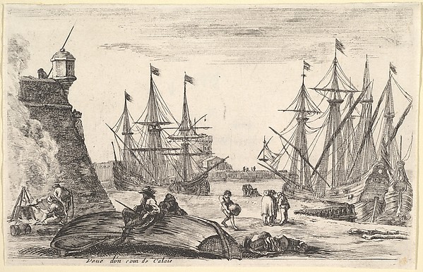 Stefano della Bella, View of a part of Calais (Veue d'un coin de Calais), from "Views of seaports" (Vues de ports de mar)