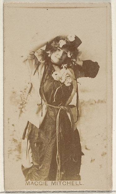 Allen & Ginter, Maggie Mitchell, from the Actors and Actresses series (N45, Type 8) for Virginia Brights Cigarettes