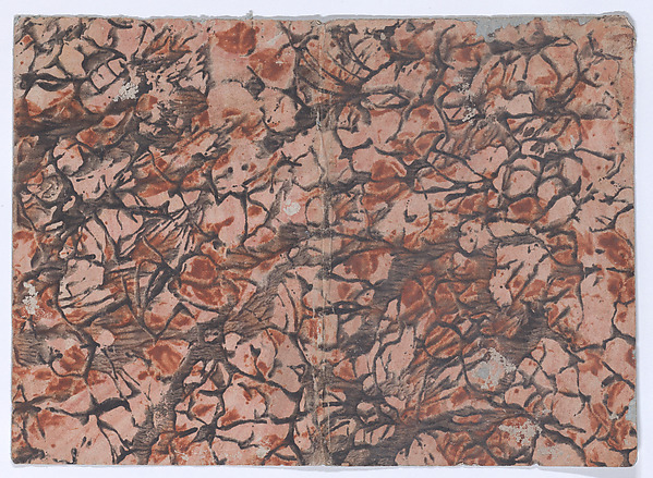 Anonymous, Book cover with marbled pattern
