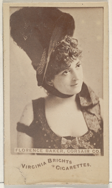 Allen & Ginter, Florence Baker, Corsair Co., from the Actors and Actresses series (N45, Type 6) for Virginia Brights Cigarettes