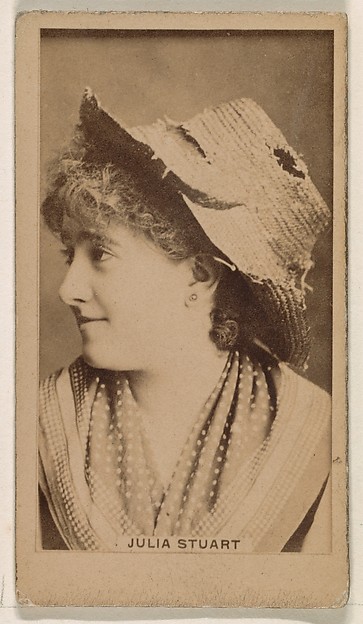 Kinney Brothers Tobacco Company, Julia Stuart, from the Actresses series (N245) issued by Kinney Brothers to promote Sweet Caporal Cigarettes