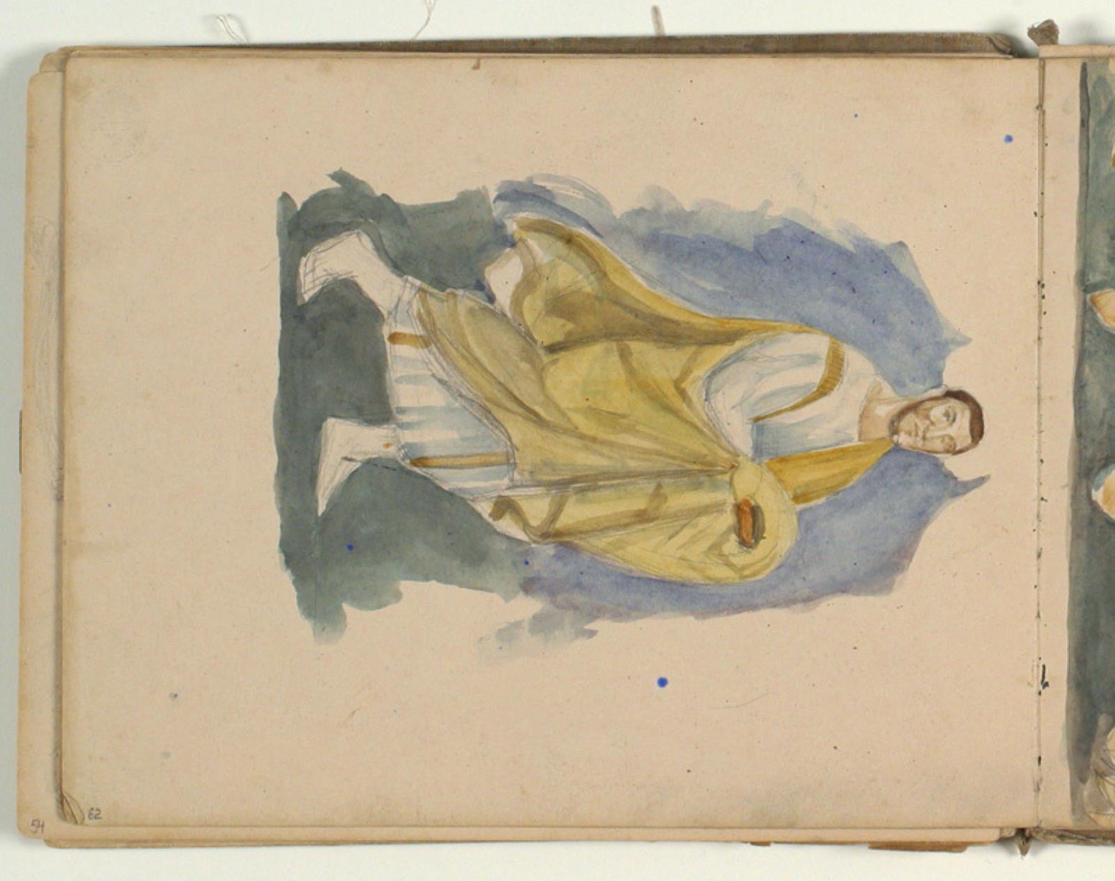 Niels Larsen Stevns, Studier af figurer fra vægdekoration (italiensk)