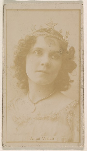 Kinney Brothers Tobacco Company, Anna Vislair, from the Actresses series (N245) issued by Kinney Brothers to promote Sweet Caporal Cigarettes