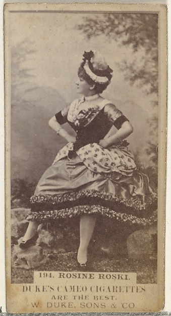W. Duke, Sons & Co., Card Number 194, Rosine Roski, from the Actors and Actresses series (N145-5) issued by Duke Sons & Co. to promote Cameo Cigarettes