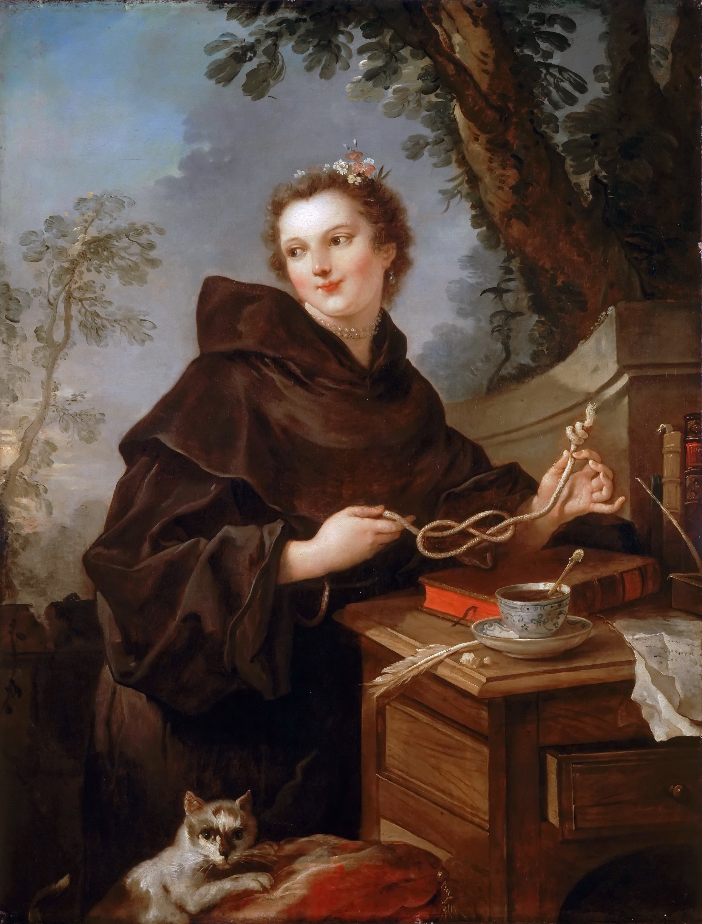 Charles-Joseph Natoire, Portrait de Louise-Anne de Bourbon Condé, Mademoiselle de Charolais