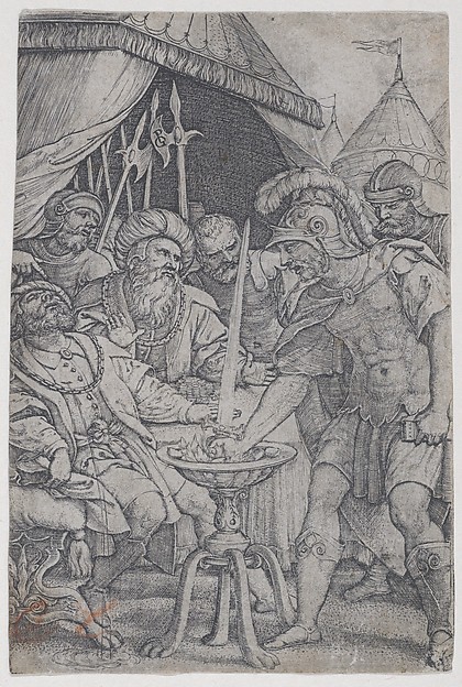 Georg Pencz, Mucius Scaevola and Porsenna, from "Roman Heroes"