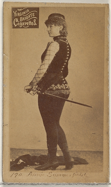 Allen & Ginter, Card 190, Annie Summerfield, from the Actors and Actresses series (N45, Type 2) for Virginia Brights Cigarettes