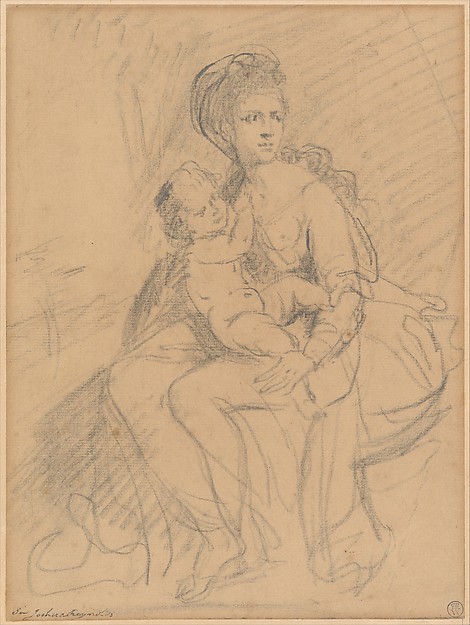 Sir Joshua Reynolds, Study of a woman and child