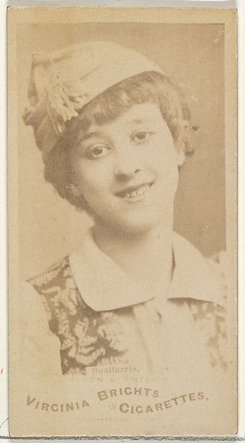 Allen & Ginter, Bonifazzio, from the Actors and Actresses series (N45, Type 1) for Virginia Brights Cigarettes