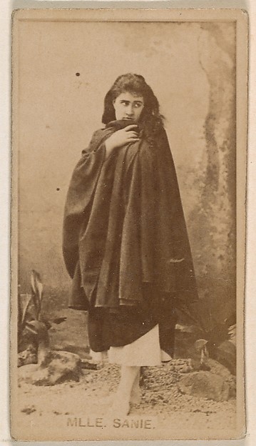 Kinney Brothers Tobacco Company, Mlle. Sanie, from the Actresses series (N245) issued by Kinney Brothers to promote Sweet Caporal Cigarettes