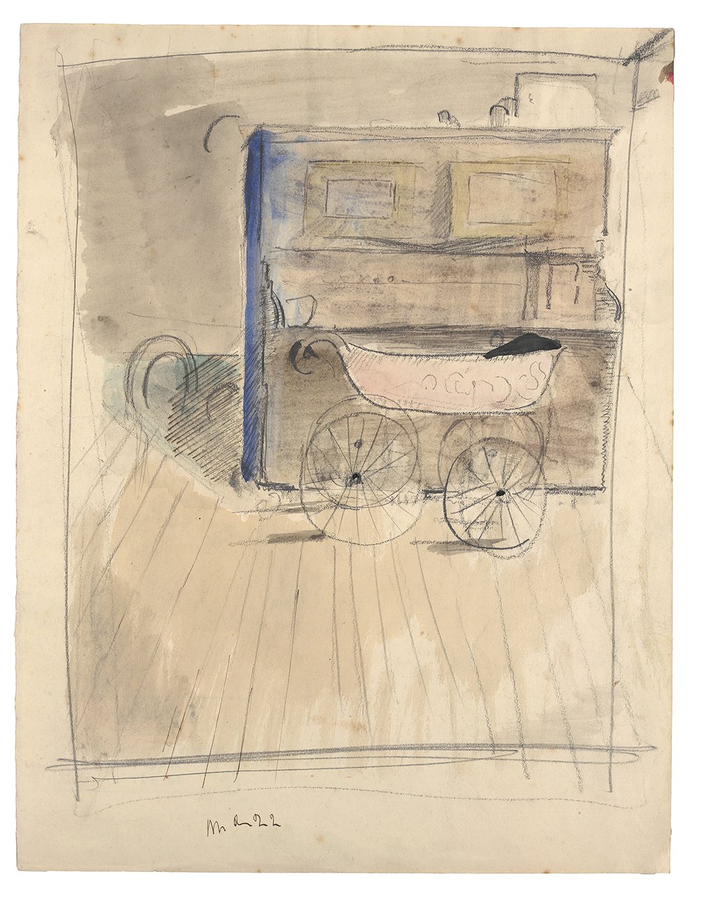 Unknown artist, Der Kinderwagen