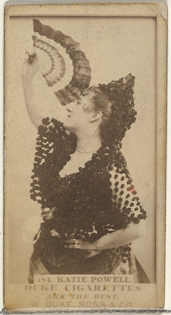 W. Duke, Sons & Co., Card Number 184, Katie Powell, from the Actors and Actresses series (N145-7) issued by Duke Sons & Co. to promote Duke Cigarettes